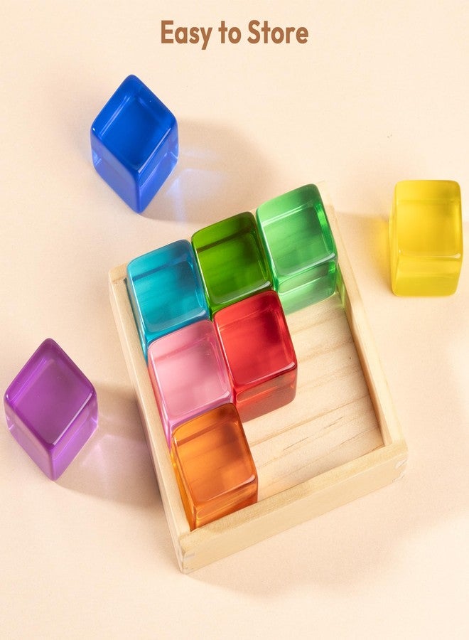 Woodtoe Large Building Blocks for Toddlers, Montessori Toys for 1 2 3 Year Old Boy Girl, Toys for Ages 2-4 Kids Baby, Big Rainbow Acrylic Block Set, 1 2 Year Old Birthday Gifts Sensory Toy for Kid 1-3 - Image 5